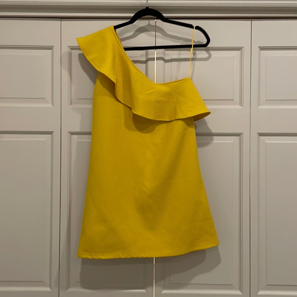 cupcakes and cashmere One Shoulder Dress